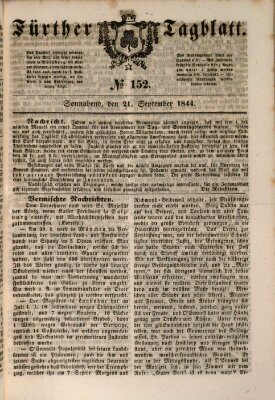 Fürther Tagblatt Samstag 21. September 1844