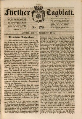 Fürther Tagblatt Freitag 7. November 1845