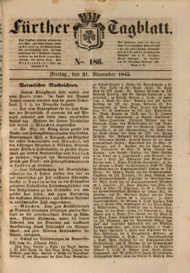 Fürther Tagblatt Freitag 21. November 1845