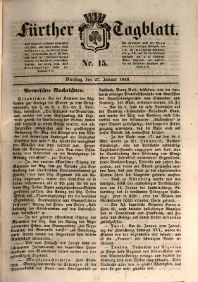 Fürther Tagblatt Dienstag 27. Januar 1846
