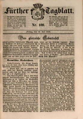 Fürther Tagblatt Freitag 10. Juli 1846