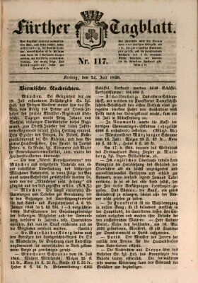 Fürther Tagblatt Freitag 24. Juli 1846