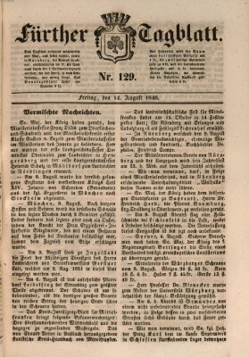 Fürther Tagblatt Freitag 14. August 1846