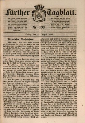 Fürther Tagblatt Freitag 21. August 1846