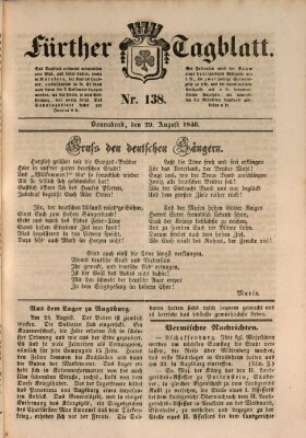 Fürther Tagblatt Samstag 29. August 1846