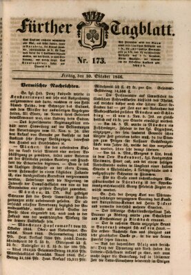 Fürther Tagblatt Freitag 30. Oktober 1846