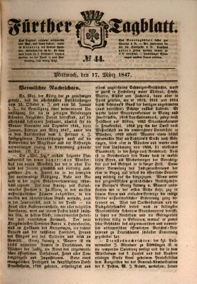 Fürther Tagblatt Mittwoch 17. März 1847