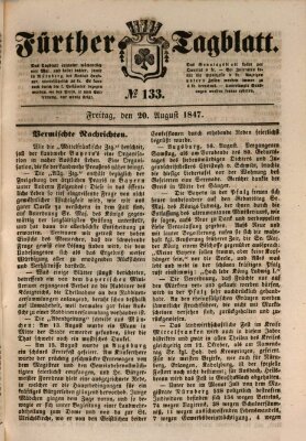 Fürther Tagblatt Freitag 20. August 1847