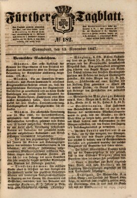 Fürther Tagblatt Samstag 13. November 1847