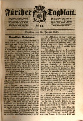 Fürther Tagblatt Dienstag 25. Januar 1848