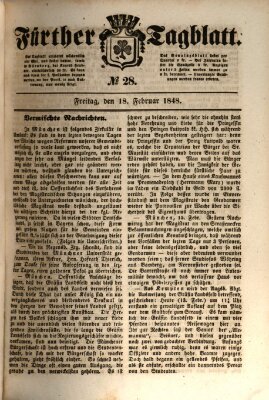 Fürther Tagblatt Freitag 18. Februar 1848