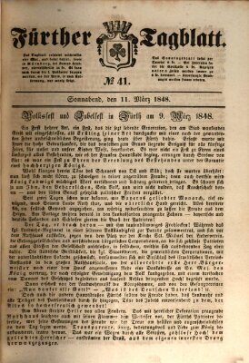 Fürther Tagblatt Samstag 11. März 1848