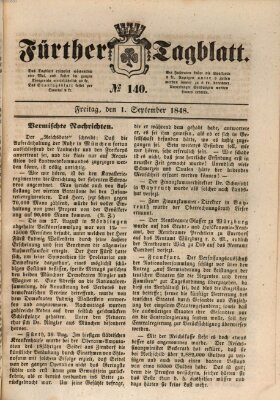 Fürther Tagblatt Freitag 1. September 1848