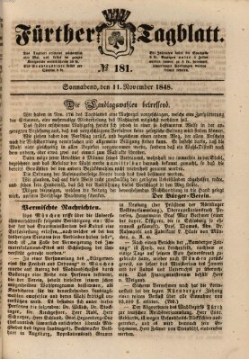 Fürther Tagblatt Samstag 11. November 1848