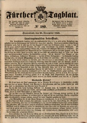Fürther Tagblatt Samstag 25. November 1848