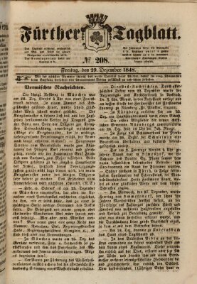 Fürther Tagblatt Freitag 29. Dezember 1848