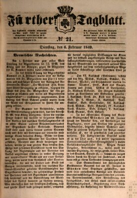 Fürther Tagblatt Dienstag 6. Februar 1849