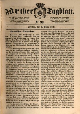 Fürther Tagblatt Freitag 9. März 1849
