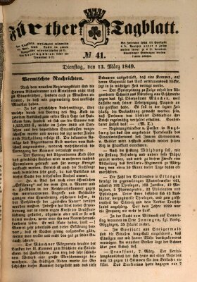 Fürther Tagblatt Dienstag 13. März 1849
