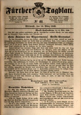 Fürther Tagblatt Mittwoch 14. März 1849