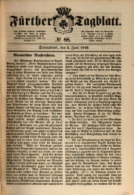 Fürther Tagblatt Samstag 2. Juni 1849