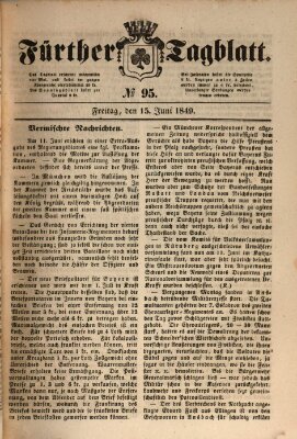 Fürther Tagblatt Freitag 15. Juni 1849