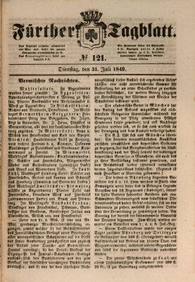 Fürther Tagblatt Dienstag 31. Juli 1849