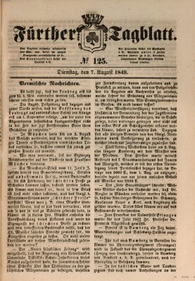 Fürther Tagblatt Dienstag 7. August 1849