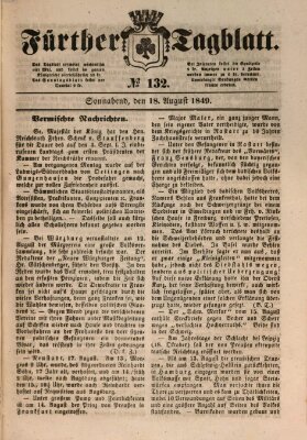 Fürther Tagblatt Samstag 18. August 1849