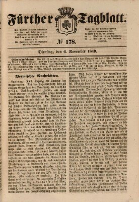 Fürther Tagblatt Dienstag 6. November 1849