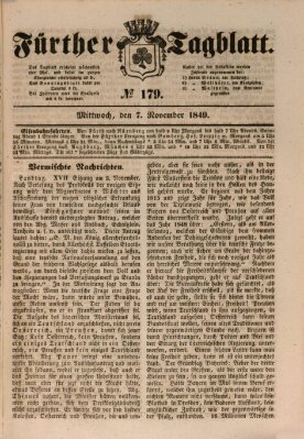 Fürther Tagblatt Mittwoch 7. November 1849