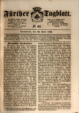 Fürther Tagblatt Samstag 20. April 1850