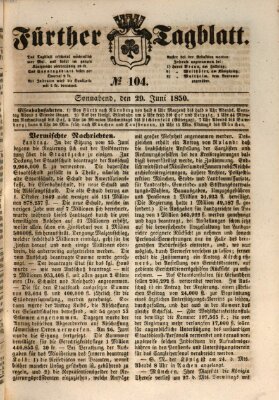 Fürther Tagblatt Samstag 29. Juni 1850