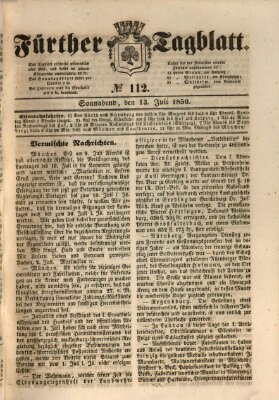 Fürther Tagblatt Samstag 13. Juli 1850