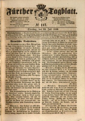 Fürther Tagblatt Dienstag 23. Juli 1850