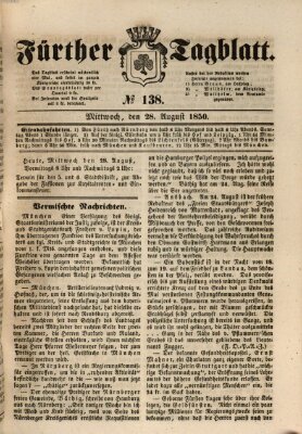 Fürther Tagblatt Mittwoch 28. August 1850