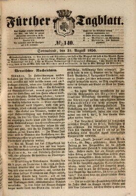Fürther Tagblatt Samstag 31. August 1850