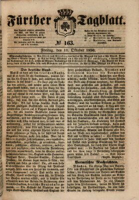 Fürther Tagblatt Freitag 11. Oktober 1850