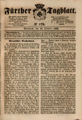 Fürther Tagblatt Mittwoch 23. Oktober 1850