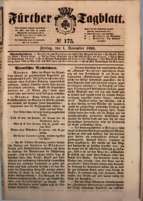 Fürther Tagblatt Freitag 1. November 1850