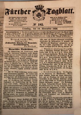 Fürther Tagblatt Dienstag 19. November 1850