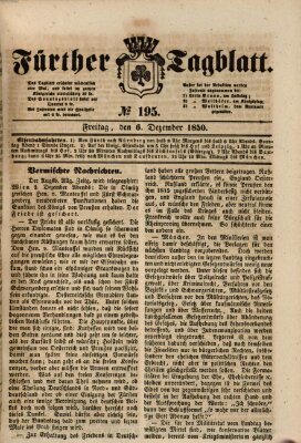 Fürther Tagblatt Montag 9. Dezember 1850