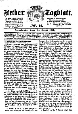 Fürther Tagblatt Samstag 18. Januar 1851