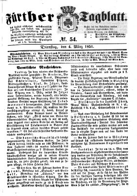 Fürther Tagblatt Dienstag 4. März 1851