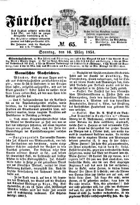Fürther Tagblatt Sonntag 16. März 1851