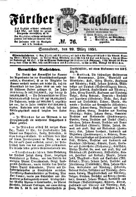 Fürther Tagblatt Samstag 29. März 1851