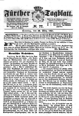 Fürther Tagblatt Sonntag 30. März 1851