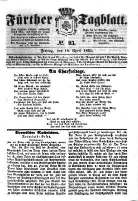 Fürther Tagblatt Freitag 18. April 1851