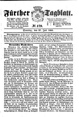 Fürther Tagblatt Sonntag 27. Juli 1851