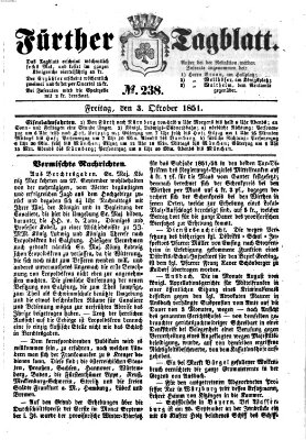 Fürther Tagblatt Freitag 3. Oktober 1851
